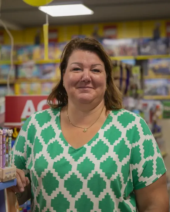 Nicole in de winkel